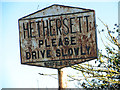 Pre-Worboys village sign of Hethersett