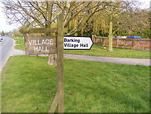 TM0652 : Barking Village Hall signs by Geographer