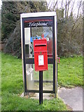 TM0652 : Telephone Box  & 27 Fox Meadow, Barking Tye Postbox by Geographer