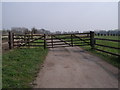 Gated farm track, Dyon House