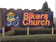SJ6990 : Bikers Church Noticeboard by David Dixon