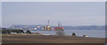 Nigg and the moored oil rigs taken from the road to Dornoch