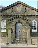 SD9728 : Doorway of Baptist Sunday School, Slack, Heptonstall by Humphrey Bolton