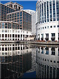 TQ3780 : Office buildings at Canary Wharf by Rod Allday