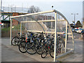 Cycle stand at Brockley station