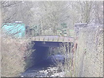 SD8521 : L&Y Railway Bridge, River Irwell at Stacksteads by Robert Wade
