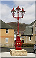 A restored street lamp at Tweed Crescent, Galashiels