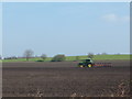 Tractor ploughing opposite Catchdale Moss Cottage