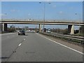 SK4230 : A50 - minor road overbridge near Shardlow by Peter Whatley