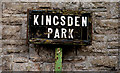 J3873 : Kingsden Park sign, Belfast by Albert Bridge
