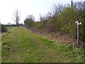 TM3762 : Footpath to the A12 Saxmundham Bypass by Geographer