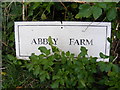 Abbey Farm sign