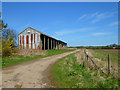 Barn and track, Itchen Abbas