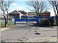 The main entrance to Kilkeel High School