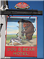 The Dog and Bear Hotel sign