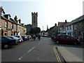 Looking along The Square towards the parish church