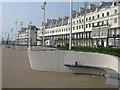 Curved seating on Dover Promenade