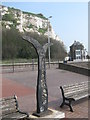 TR3241 : Cycle Network Milepost in Dover by David Anstiss