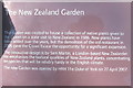 Information board, New Zealand Garden, Savill Garden