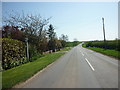 Looking south along Redbourne Road to Waddingham