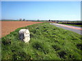 SW9148 : Milestone on the A390 at Tregoose by Rod Allday