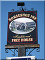 TQ6412 : Horseshoe Inn sign by Oast House Archive