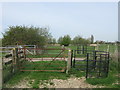 Footpath junction near Old Downs Farm