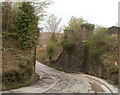 Remains of a railway bridge, Farm Road, Talywain