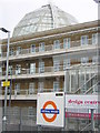 Imperial Wharf station: southbound platform with development beyond