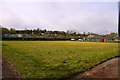 Disused bowls green at Barton Recreation Ground