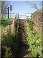 Steps up to Angerstein Wharf branch line