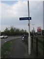 Cycle signage at Tesco roundabout, Winnall