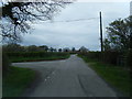 Fields Lane junction west of Tallarn Green