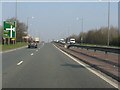 A580 approaching Pocket Nook junction (A579)