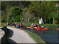 Canoeists on the Llangollen Canal