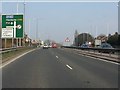 A580 - signs for the A577 junction