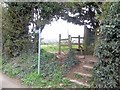 Footpath leaves the byway