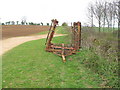 Folding rake - agricultural machinery - on Bredon Hill