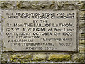 Newchurch Parish Church - Foundation Stone