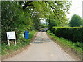 Common Lane towards Common Farm