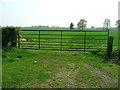 Gated field entrance near Warthill