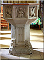 St Giles, Risby - Font