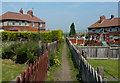 Footpath between houses, Bramley Vale