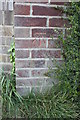 Benchmark on wall pier at entrance to Cholsey Cottage, Wallingford Road