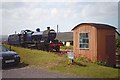 Steam engine approaching Blue Anchor Station