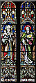 TL7963 : St Nicholas, little Saxham - Stained glass window by John Salmon