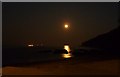 SX4350 : Moon over Cawsand Bay by Rob Farrow