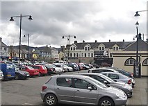 J1418 : Cars parked on The Square at Warrenpoint by Eric Jones