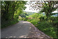 Country road at Hope Mansell