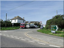 SW5133 : Junction between the A30 and B3309, Crowlas by nick macneill